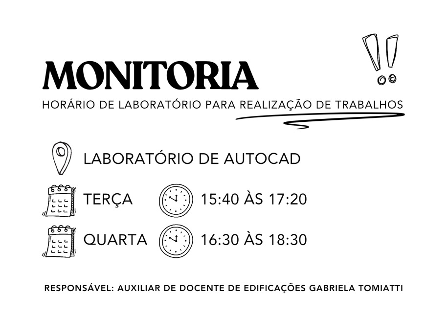Horários da Monitoria